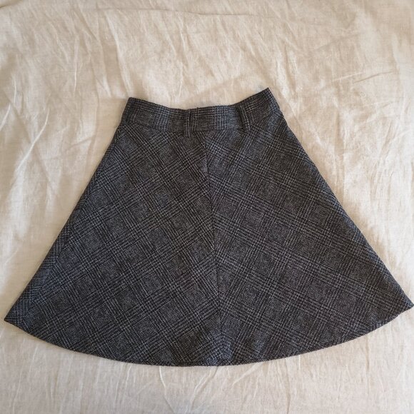 Zara Grey Twill A-line Mini Skirt - Picture 1 of 8